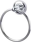 Polished Chrome Beaded Backplate Bath Ring Q52179