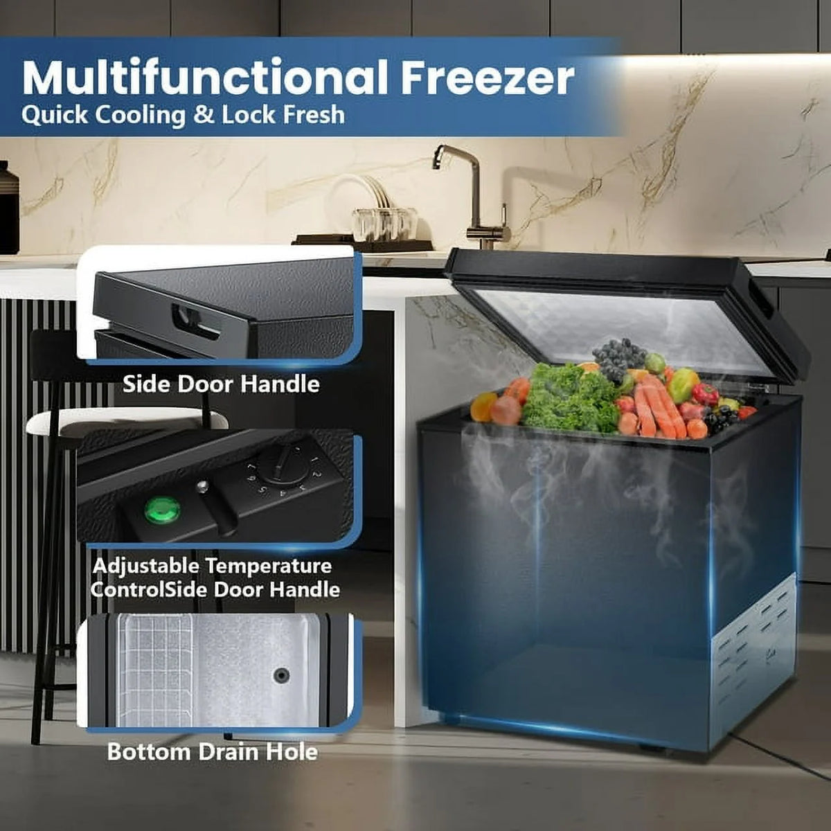 1.8 Cu.ft Black Compact Freezer N281511