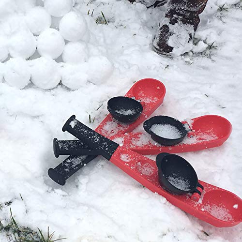 Red & Blue Plastic Snowball Thrower Set 2-Pack Y854