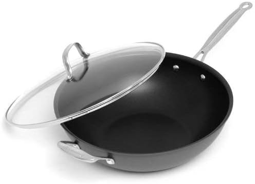 12-1/2-Inch Nonstick Hard-Anodized Stir Fry with Cover Pack of 2 S6580