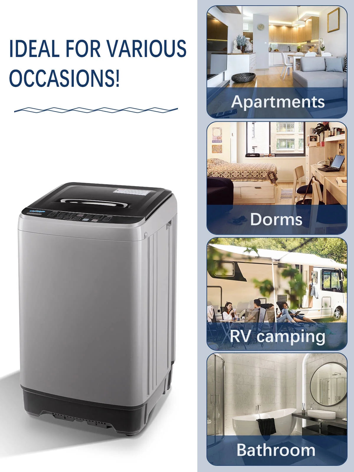 Grey 17.7 lbs Portable Washing Machine G13048