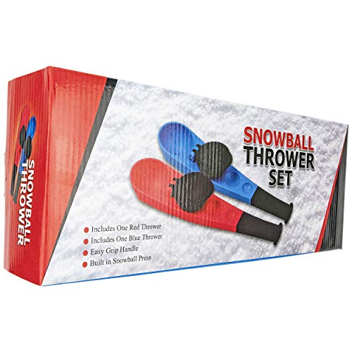 Red & Blue Plastic Snowball Thrower Set 2-Pack Y854