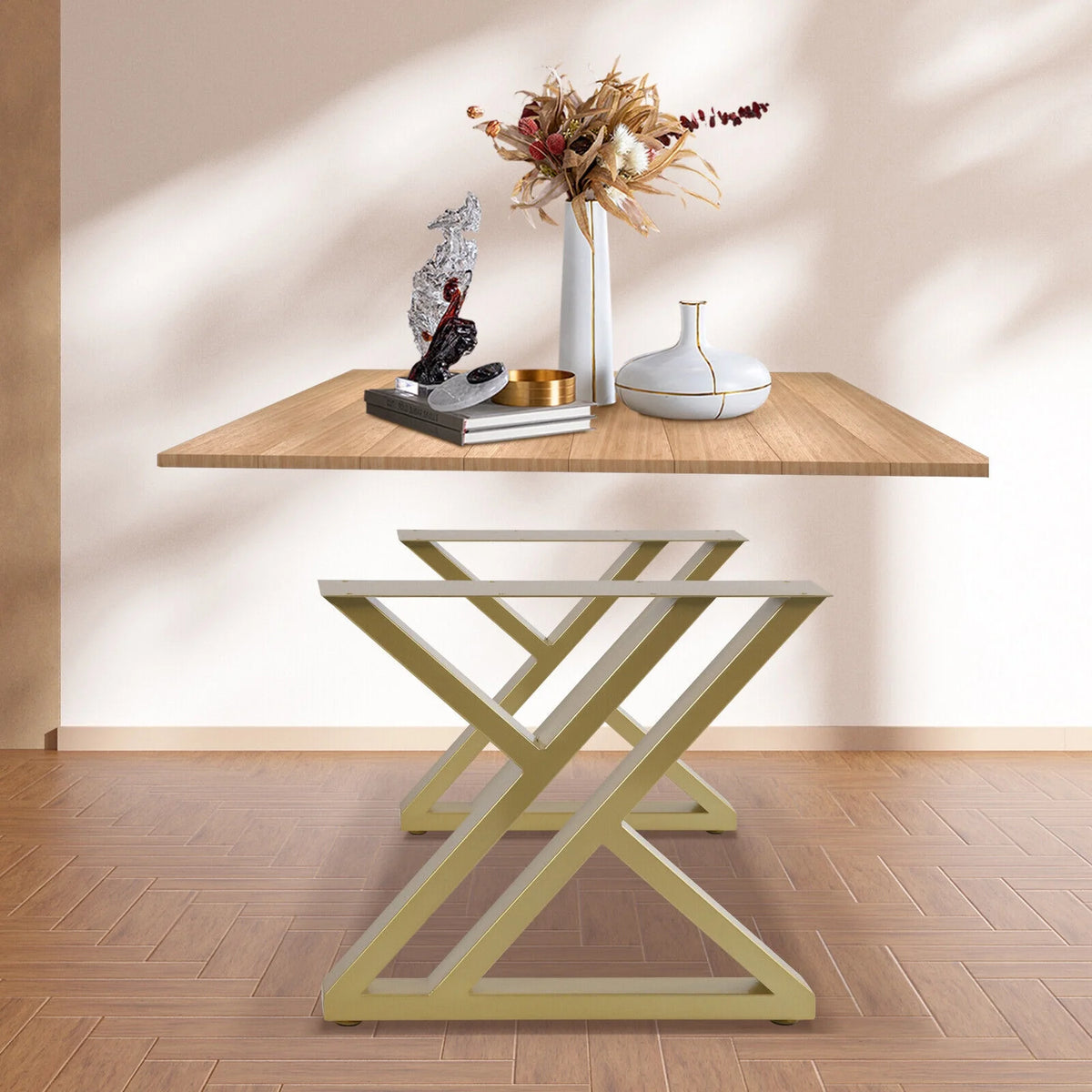 16" Metal Table Legs Gold Steel X58826