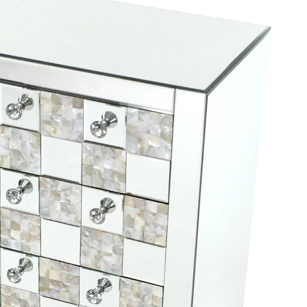 26 inch 3 Drawer Chest with Mirror Inlay K774