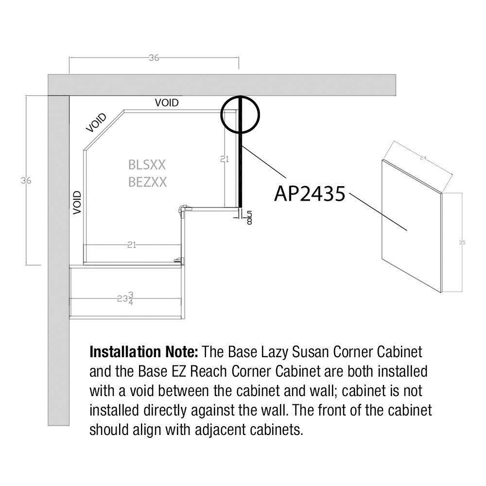 Lazy Susan Corner Base Cabinet E764593