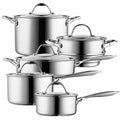 10 Piece Multi-Ply Clad Stainless Steel Cookware Set P87978