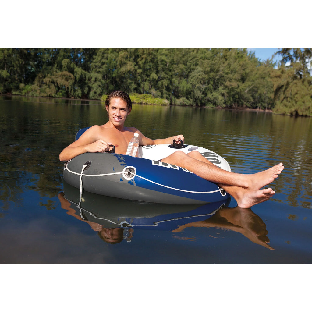 Inflatable 2 Person Raft with 1-Person Inflatable Tube (2 Pack) Y2457