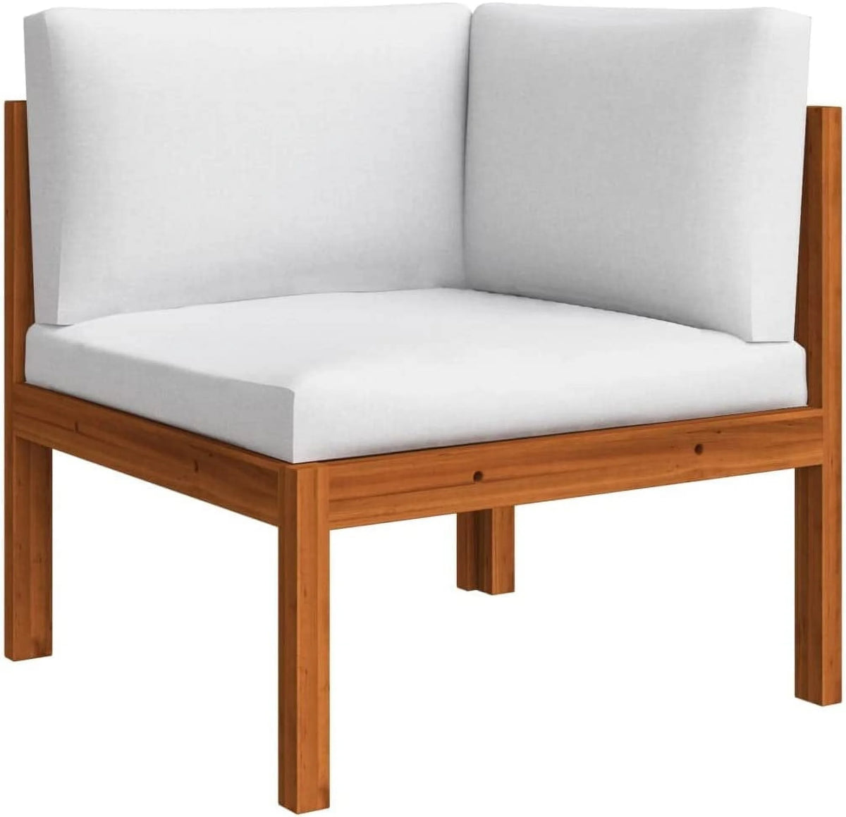 12 Piece Cream Solid Acacia Wood Patio Lounge Set M785047