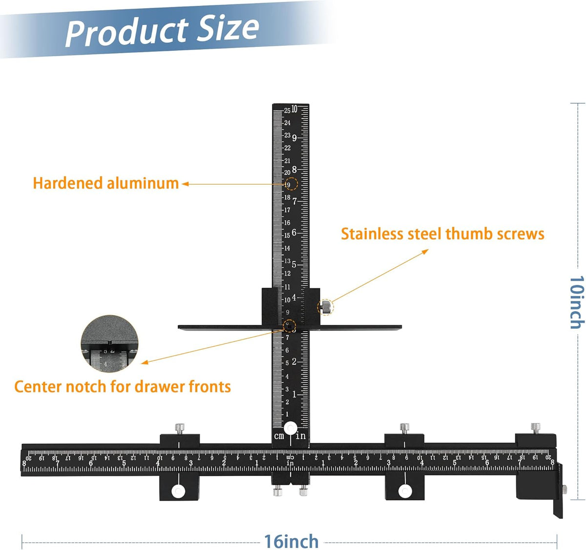 Aluminum Alloy Cabinet Handle Jig Template, Pack of 2 G29528