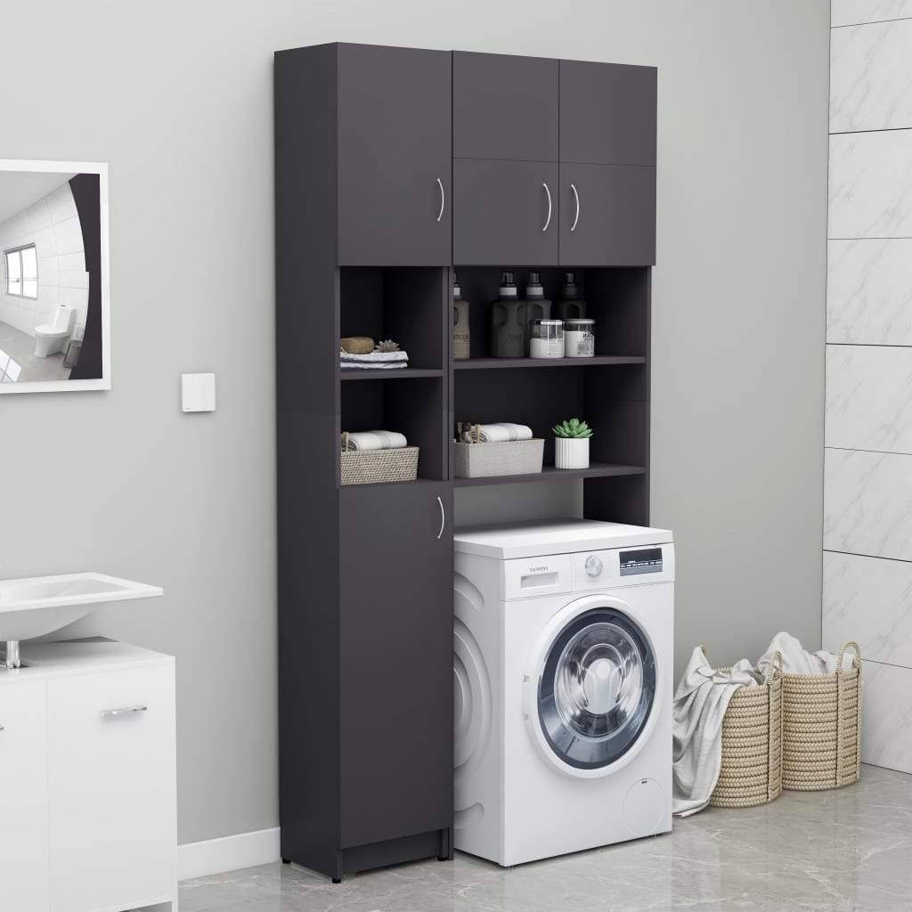Black Chipboard Bathroom Cabinet O9732