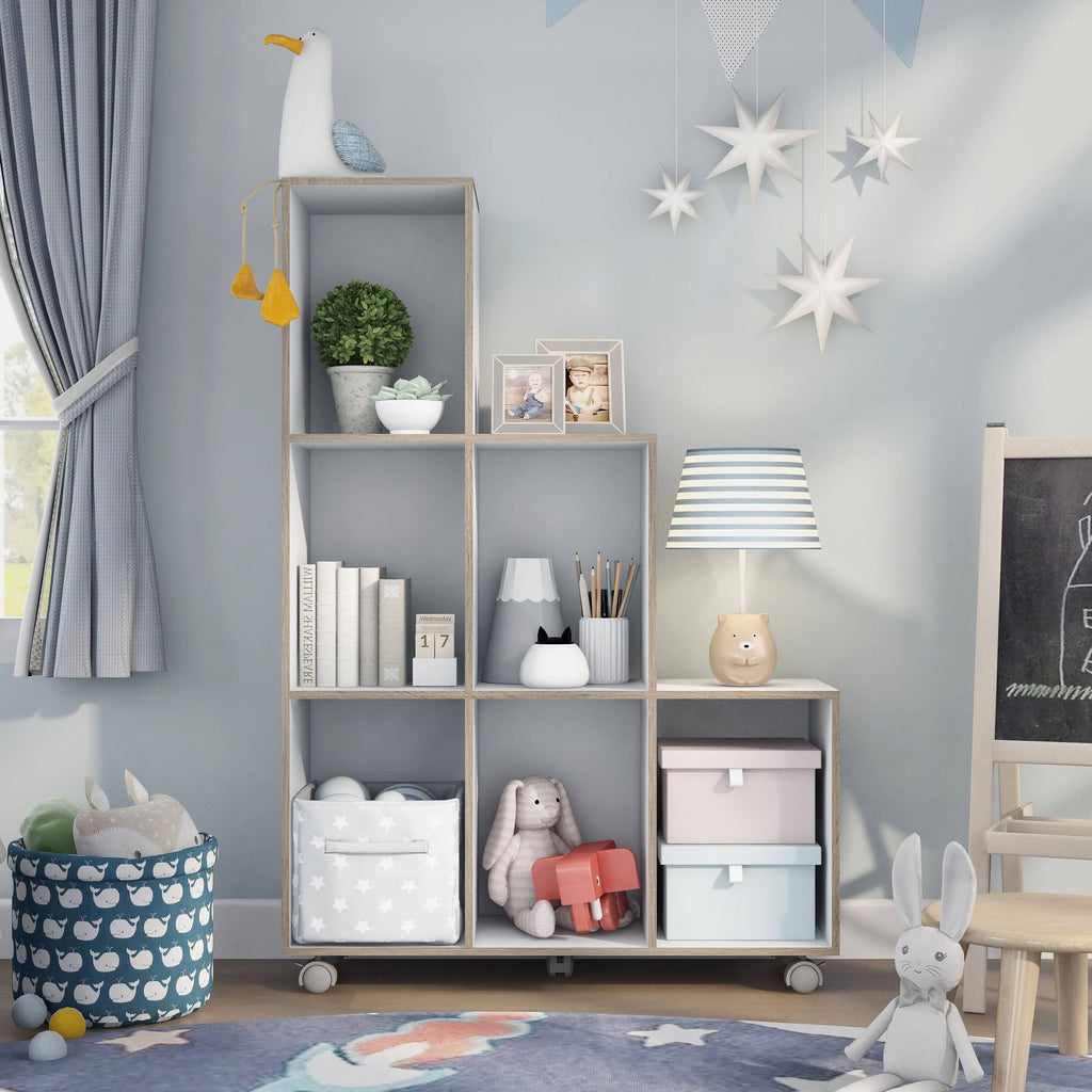 White 6-Shelf Display Cabinet P1585