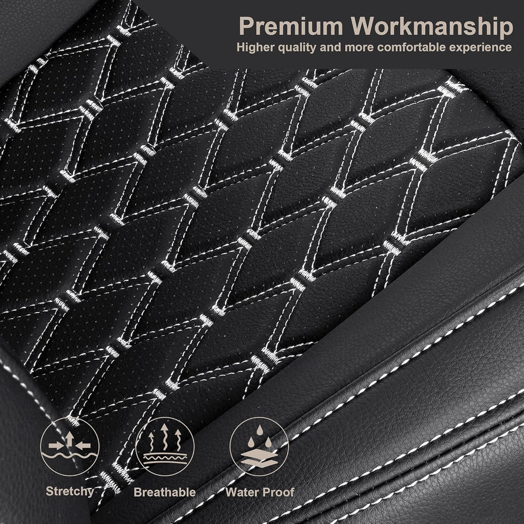 Black Pu Leather Car Seat Covers for Tesla Model Y M820832