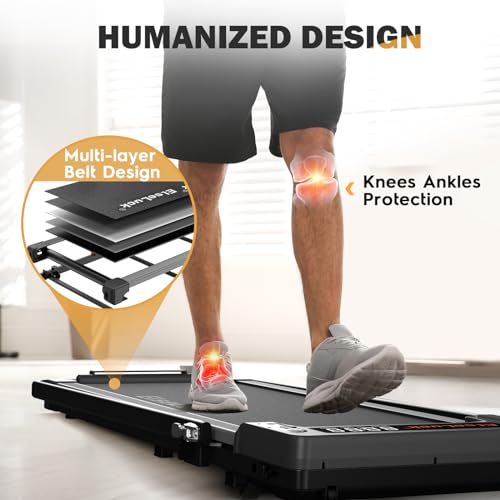 Under Desk Treadmill 2 in 1 Portable Walking Treadmill with Remote Control V447