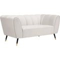 Cream Velvet Loveseat L76433