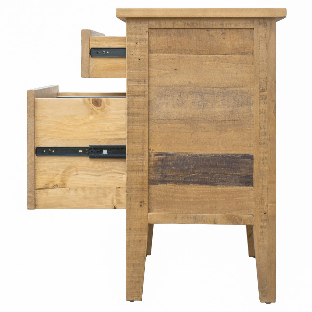 Reclaimed Wood Filing Cabinet with Two Drawers R995617