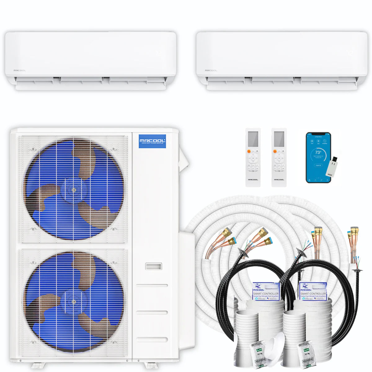 54,000 BTU 2 Zone Ductless Air Conditioner and Heat Pump Z604403
