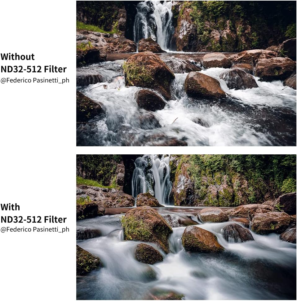 67mm Variable ND Filter ND32-ND512 (5-9 Stops) HD Neutral Density Lens Filter with 28 Multi-Layer Coatings, Pack of 2 G21720