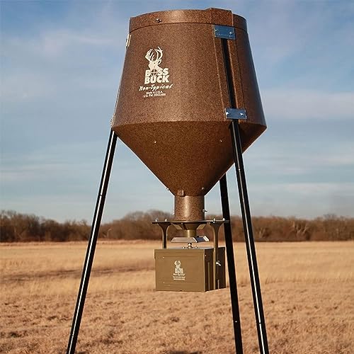 12 Volt High Torque Motor Automatic Hunting Game Feeder Conversion Kit with Timer Holder and Large Swing Door Slinger K9102