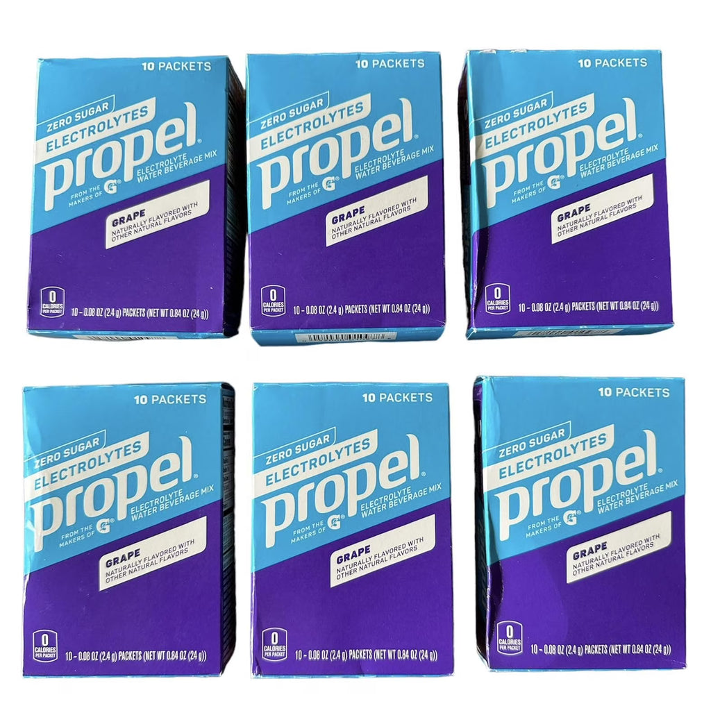 Grape Propel Zero Powder Packets, 10-Count (Pack Of 6) X31255