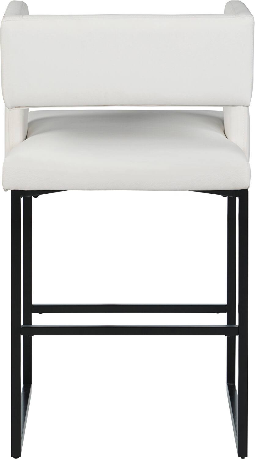 White Faux Leather Counter Stool Set of 2 G87497