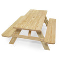 Wood Brown 72 in. Rectangle Picnic Table Q28297