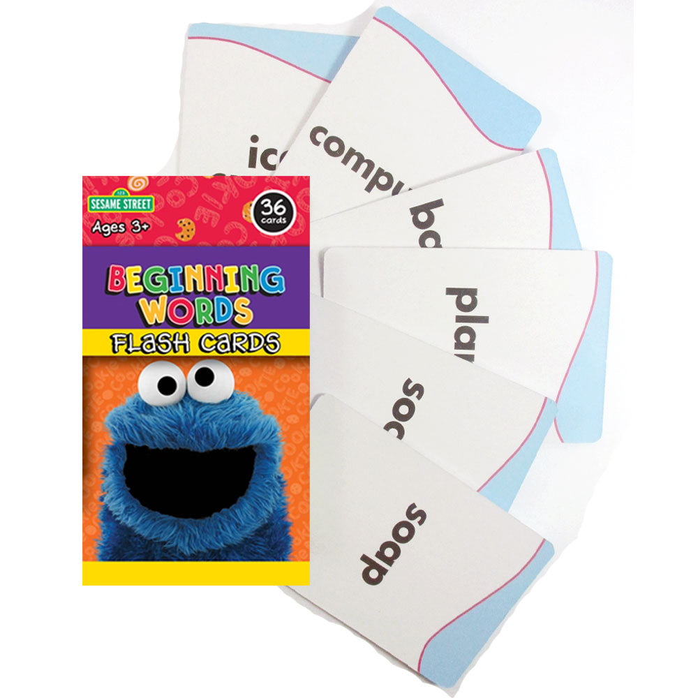 Sesame Street Flash Cards Beginning Words Numbers Colors Shapes Alphabet ABC O614