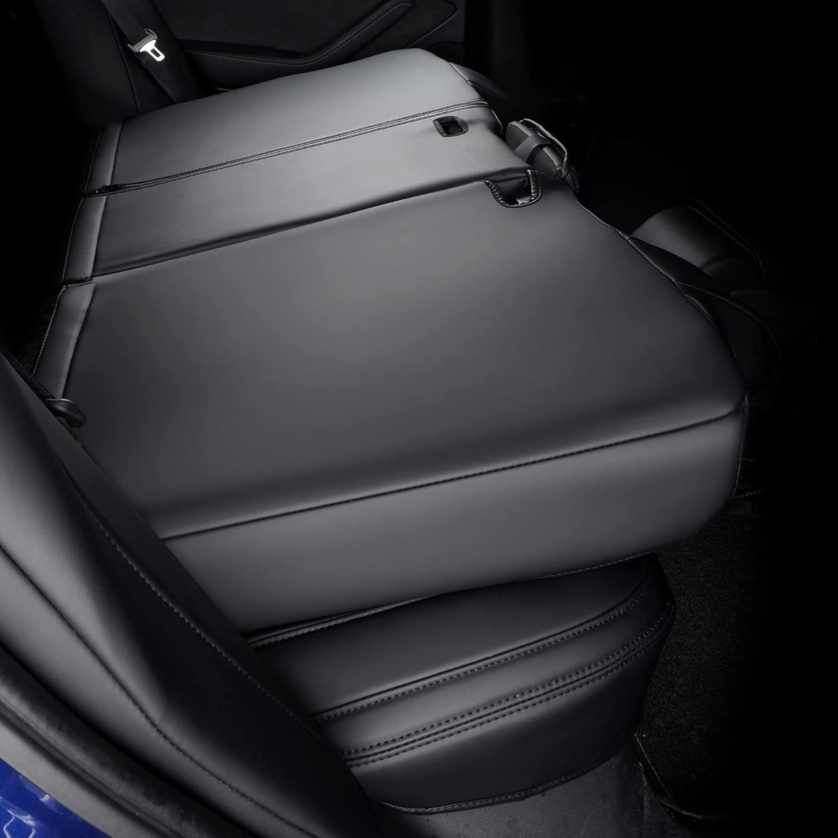 Black Pu Leather Car Seat Covers for Tesla Model Y M820832