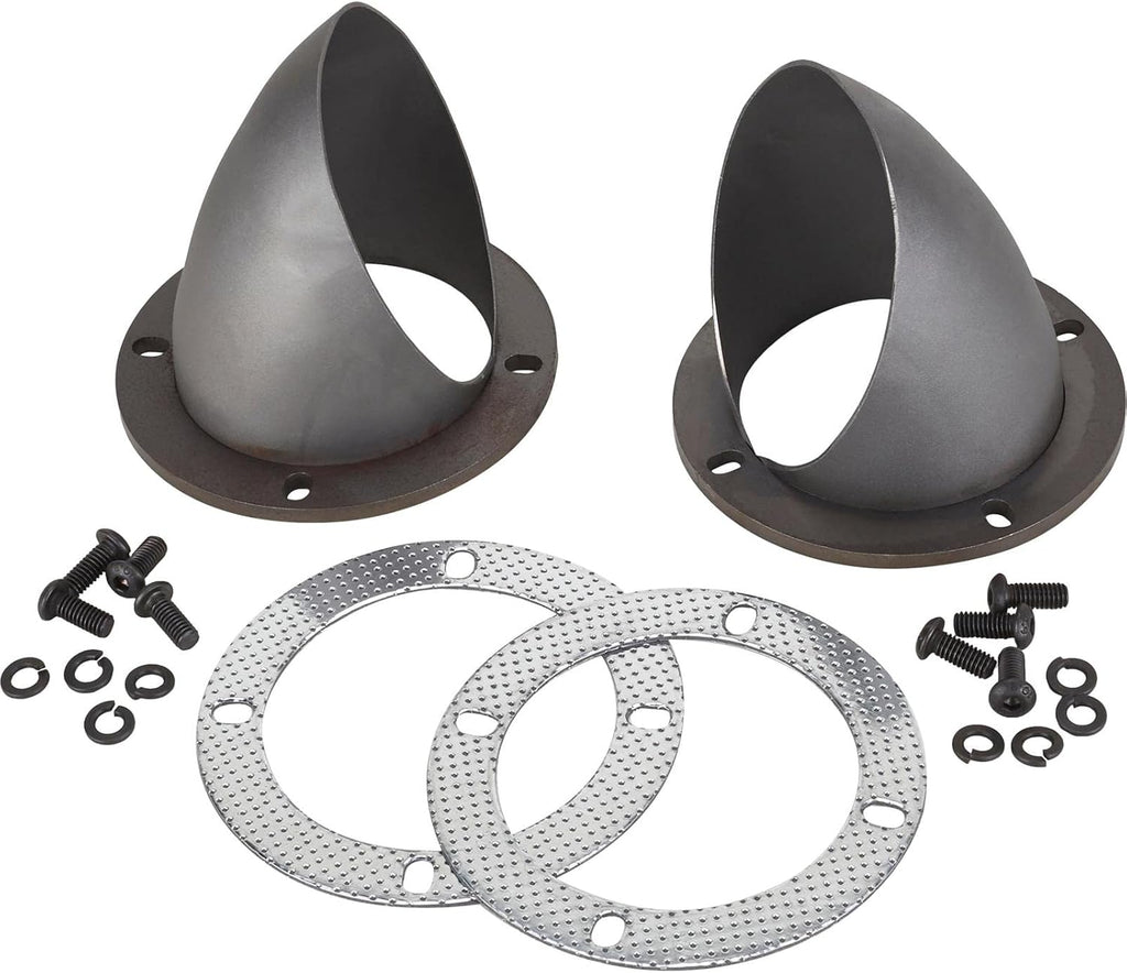 Plain Steel Finish Exhaust Headers, Pair E534