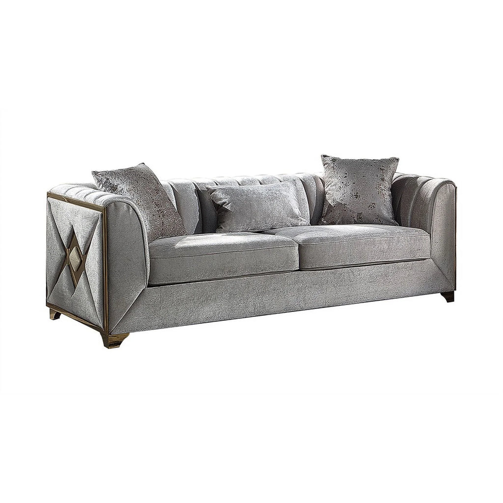 2 PC Wood Living Room Set in Cream X60584