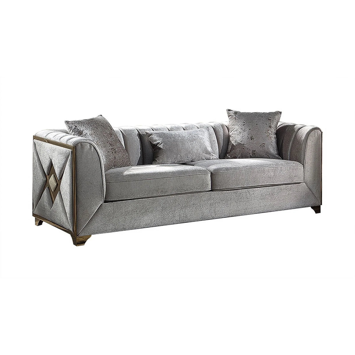 2 PC Wood Living Room Set in Cream X60584