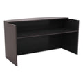 Espresso Reception Desk with Counter W6419