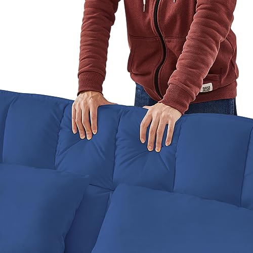 Off White 3 in 1 Sleeper Sofa Bed with Side Pockets B585