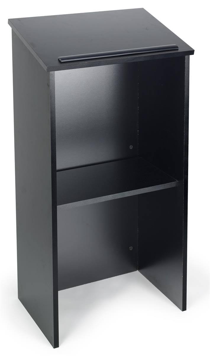 Black Floor-Standing Lectern with Shelf H335267