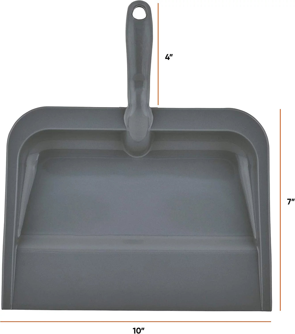 10-Inch Wide Plastic Dustpan with Comfort Grip Handle P58911
