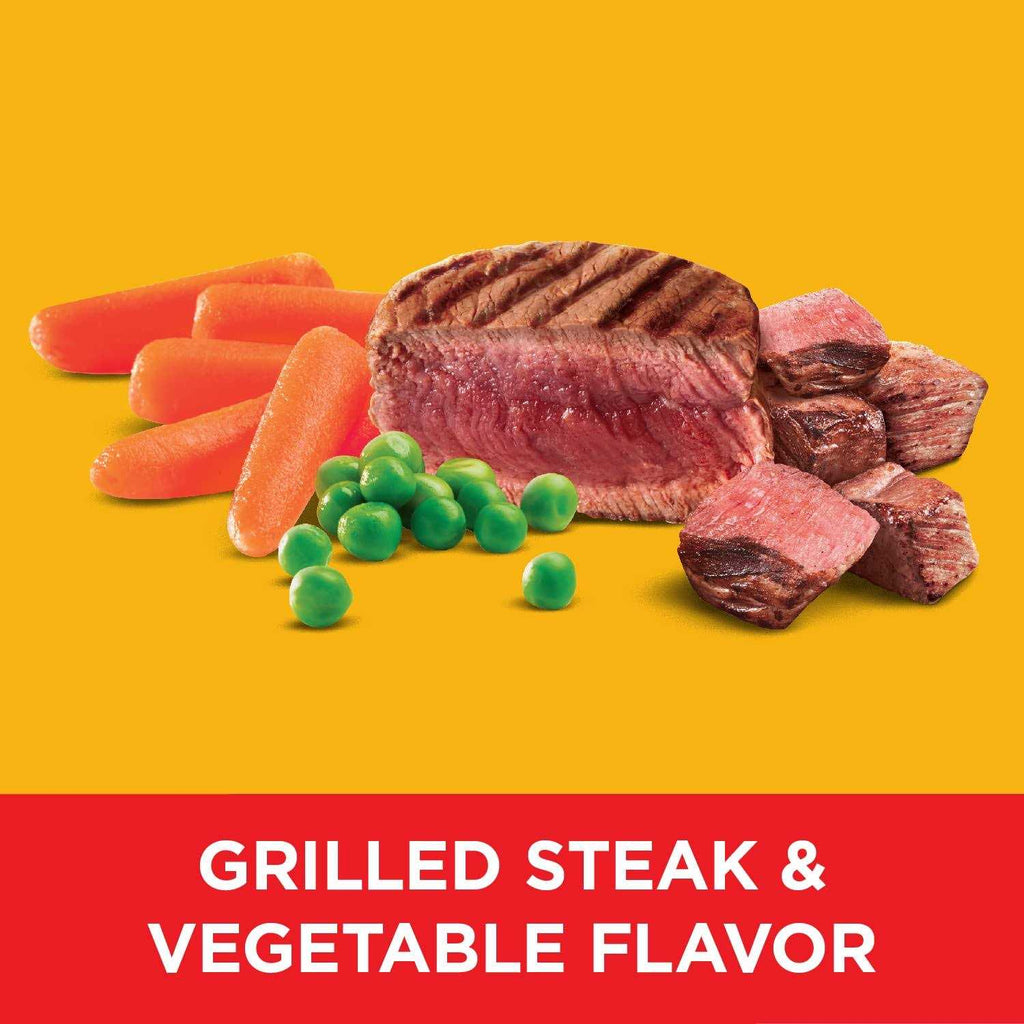 Steak & Vegetable Adult Dry Dog Food E16227