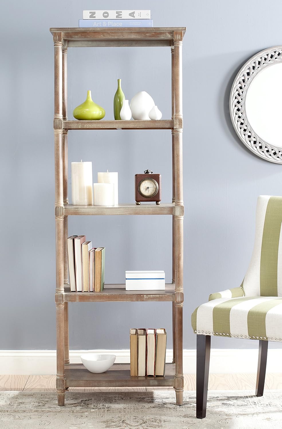 Grey 5 Tier Bookcase H8180