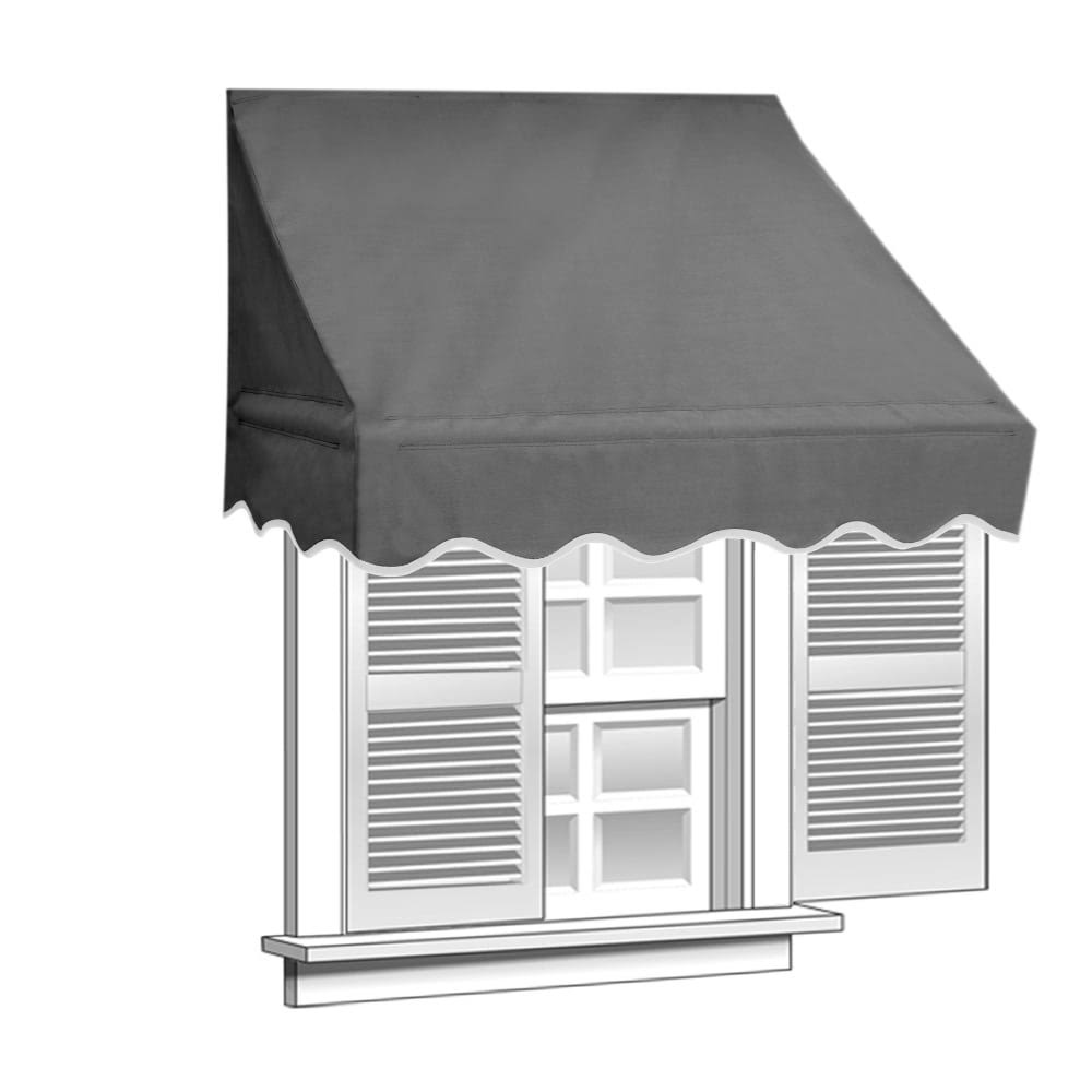 Retractable Door or Window Canopy Awning 6 x 2 Feet Gray Q29676