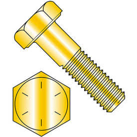 1/2-13 x 1x22 Hex Head Cap Screw Steel Zinc Yellow Grade 8 50 Pack K34754