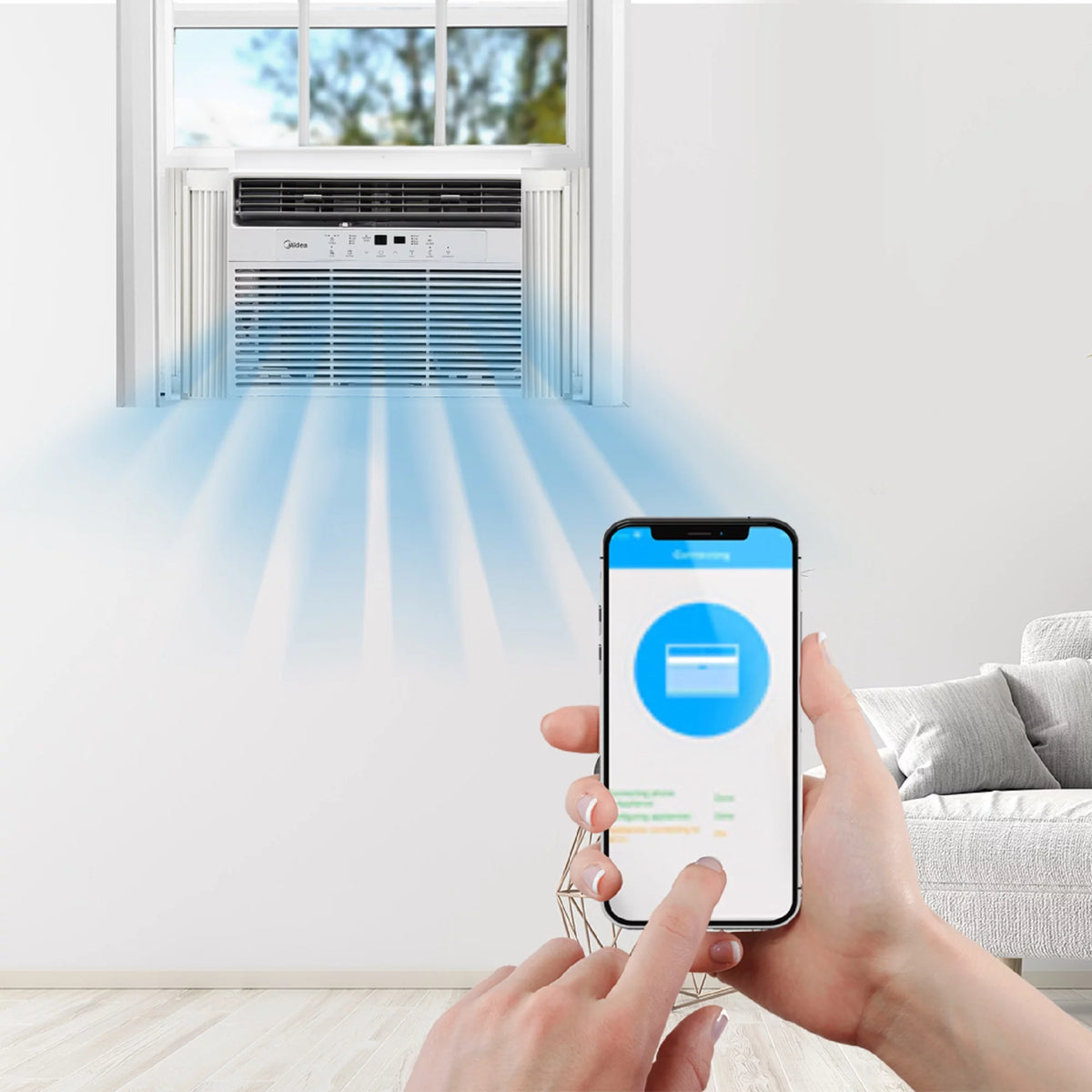 12,000 BTU 115V Smart Window Air Conditioner with Remote, White H2265