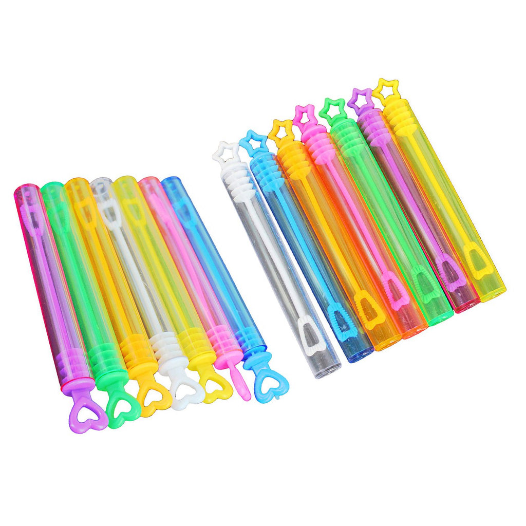 12Pcs Star Heart Shape Bubble Wands Toys I2515