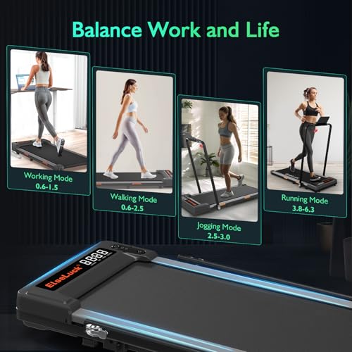 Under Desk Treadmill 2 in 1 Portable Walking Treadmill with Remote Control V447