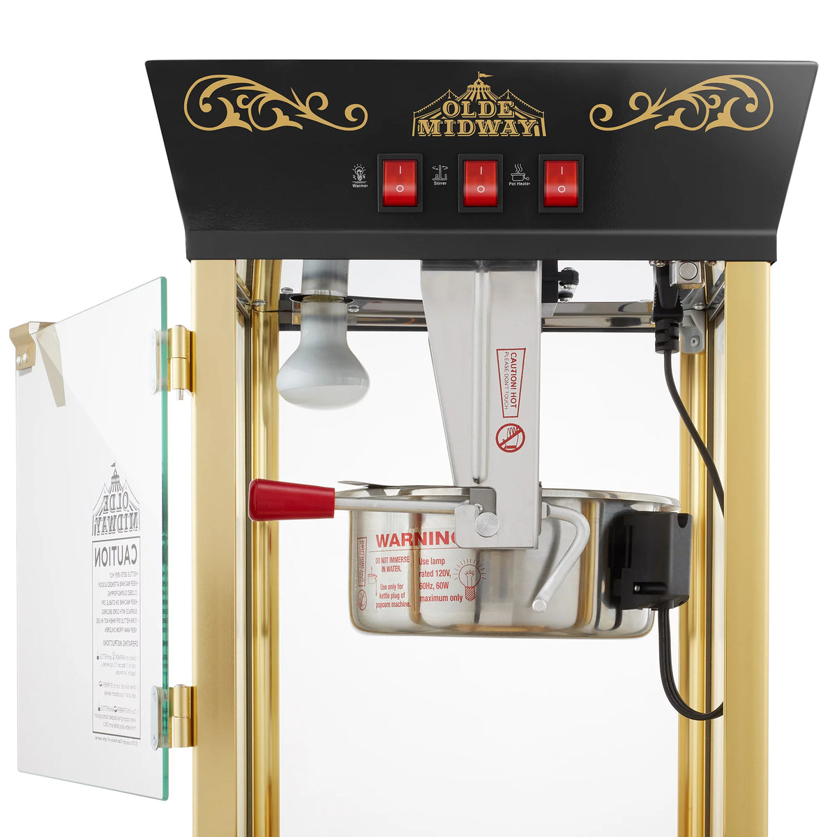 Black 8 oz Popcorn Machine with Cart Y45068
