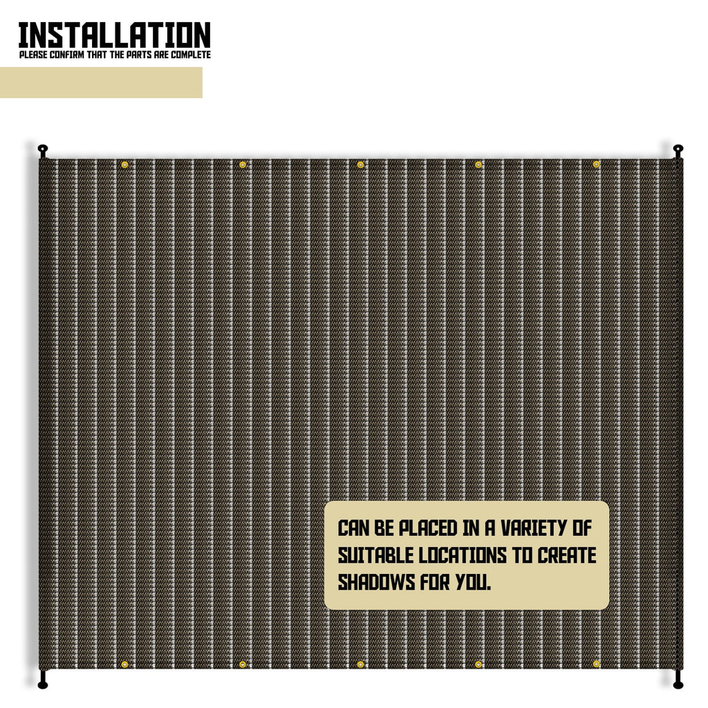Brown Pergola Replacement Cover Canopy with Gromets V42642
