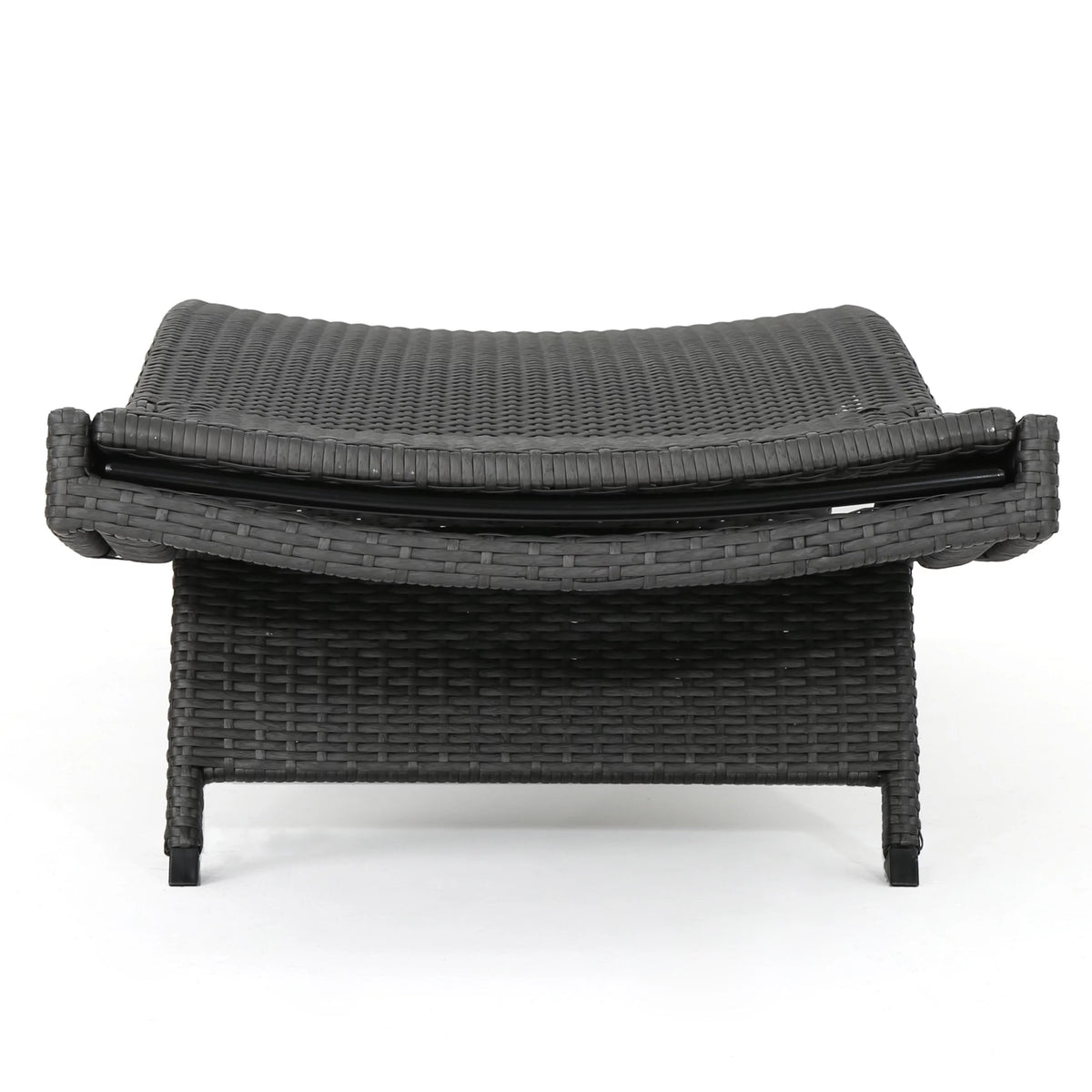 Grey Wicker Adjustable Chaise Lounge Set of 2 N219459