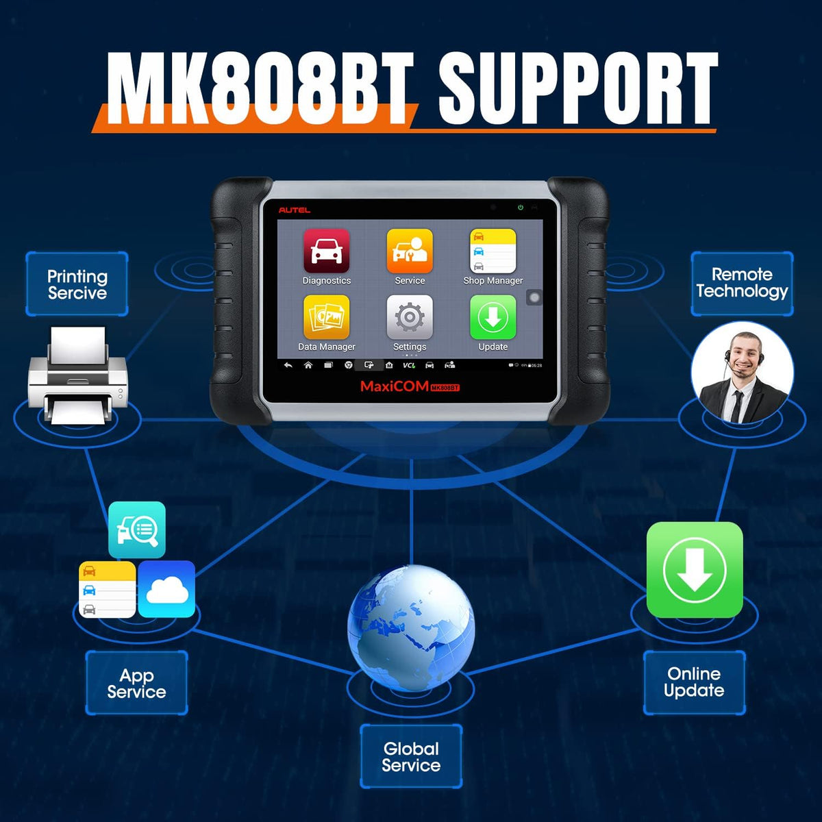Autel MaxiCOM MK808BT Diagnostic Scan Tool X67125