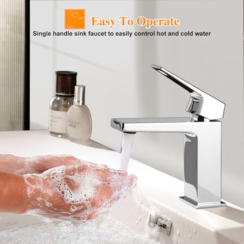 Chrome Tall Single Handle One Hole Vessel Sink Faucet X942558