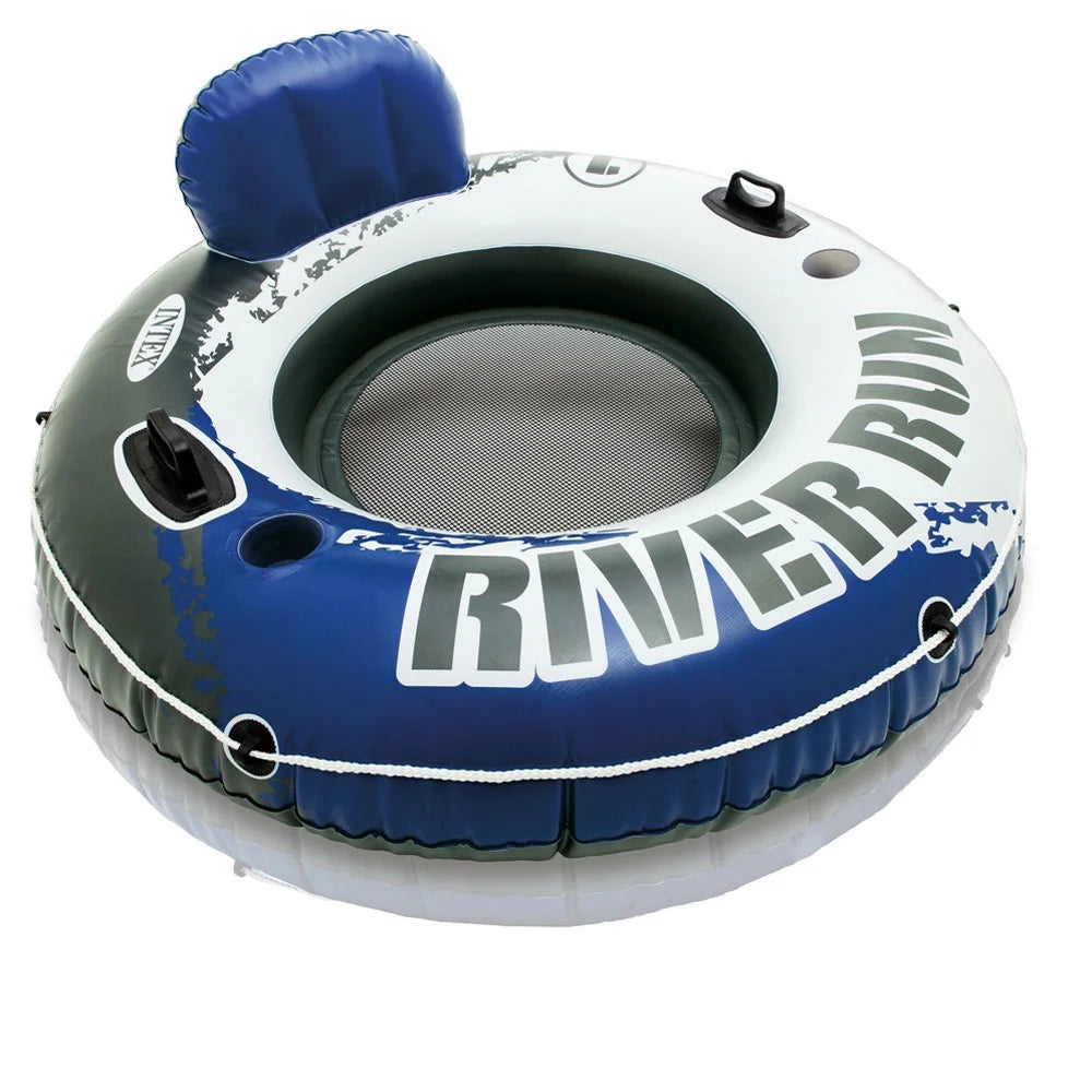 Inflatable 2 Person Raft with 1-Person Inflatable Tube (2 Pack) Y2457