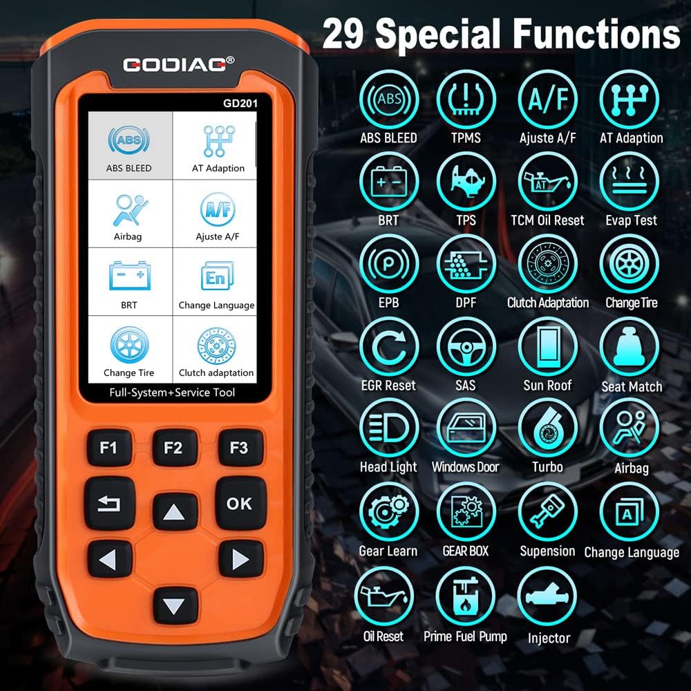 OBD2 Scanner Diagnostic Scan Tool with 29 Reset Service M12438