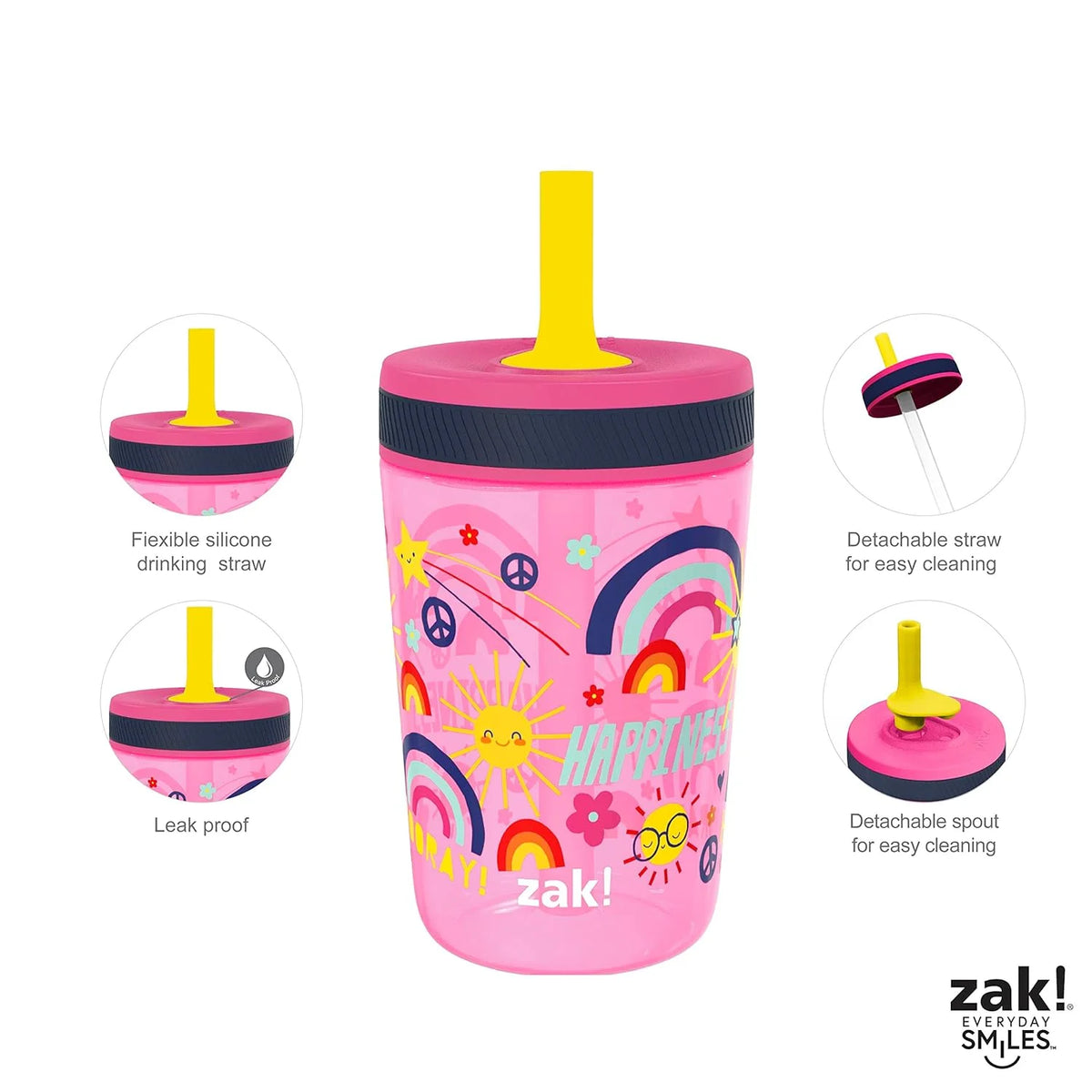 15 oz Tumbler Set with Straw and Screw-On Lid E6858