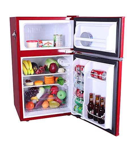 2 Door Retro Bar Fridge with Side Bottle Opener P251228
